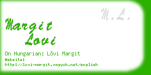 margit lovi business card